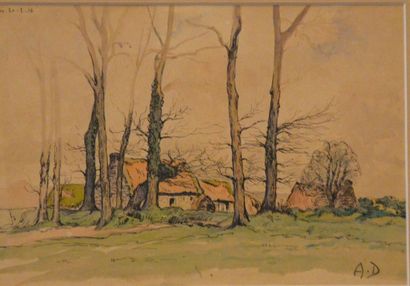 null Modern school

Cottage behind the trees

Watercolor and pen dated upper left...