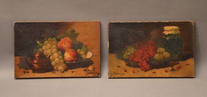 null BOEUFRE L ?

Still life with fruits

Pair of oil on canvas, one signed lower...