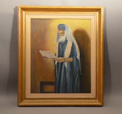 null SIGNATURE TO DECIPHER ELBAZ

Rabbi at the reading

Oil on canvas. 

Signed on...