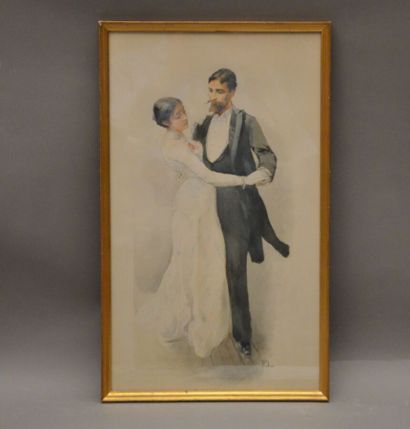 null Paul LEROY (1860 - 1942)

The dancing couple

Watercolor on paper. 

Monogrammed...