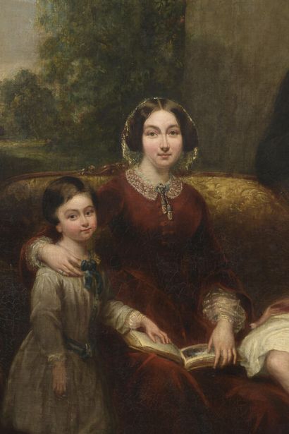null Ecole française vers 1840

Portrait de famille dans un paysage

Huile sur toile....