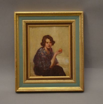 null BOULIER Lucien ( 1882-1963)

"Jeune femme à la pomme"

Huile sur carton signée...