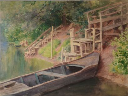 null Jules GIRARDET (1856-1938)

"Barque"

aquarelle sur carton signée en bas à droite

35...