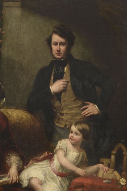 null Ecole française vers 1840

Portrait de famille dans un paysage

Huile sur toile....