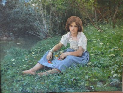 null Jules GIRARDET (1856-1938)

" La petite fadette"

huile sur toile signée en...