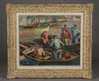 null DE BELAY Pierre (1890-947)

Le retour de la pêche

Huile sur toile signée en...