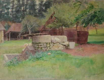 null Jules GIRARDET (1856-1938)

"Puit dans le pré"

aquarelle sur carton signée...