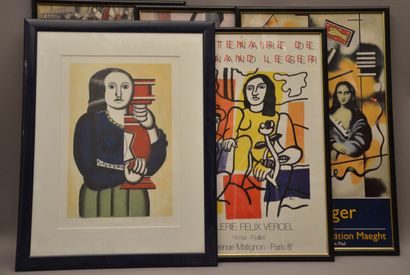 null *Fernand LEGER (1881 - 1955) d'après

Cinq affiches ou estampes : - Centenaire...