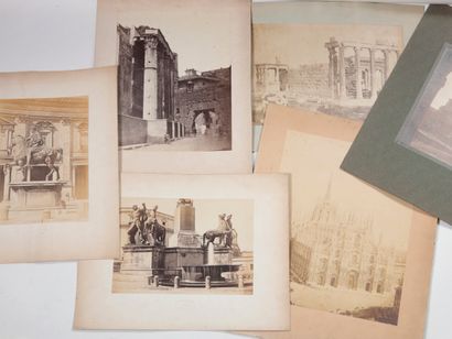 null PHOTOGRAPHY.

 ITALY and GREECE. Circa 1870-1900. Set of six miscellaneous prints,...