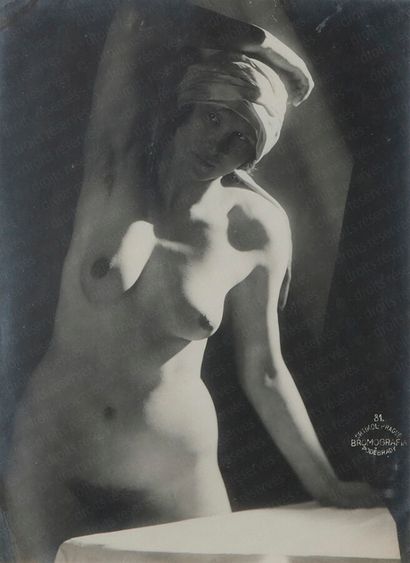 null PHOTOGRAPHY. 

Frantisek DRTIKOL (1883-1961). Untitled, nude woman. Framed black...
