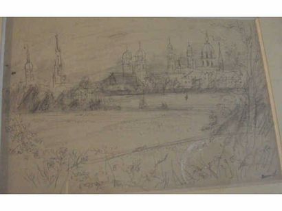 Jean DUFY (1888-1964) "Jean DUFY (1888-1964) ""Munich"" Crayon sur papier Cachet...