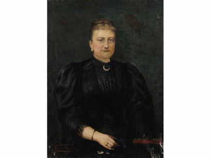 Léon HERBO (1850-1907) Léon HERBO (1850-1907) Portrait de femme Huile sur toile Signée...