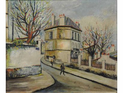 Elisée MACLET (1881-1962) Elisée MACLET (1881-1962) Rue Ravignan, Montmartre Huile...