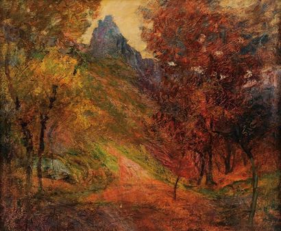 Victor CHARRETON (1864-1936) Victor CHARRETON (1864-1936) Paysage d'automne Huile...