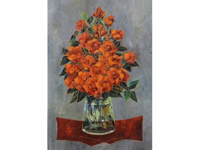 Tony AGOSTINI (1916-1990) Tony AGOSTINI (1916-1990) Bouquet de fleurs dans un vase...