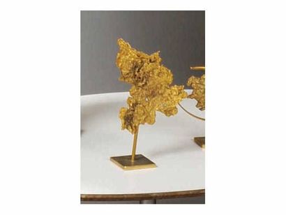 null SCULPTURE en métal doré Composition Haut: 30 cm