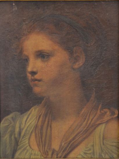 null D'après Greuze

Portrait de jeune fille au foulard

Reproduction. 

29 x 23...