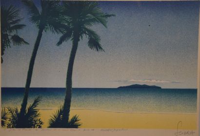 null Lithography "Palm trees