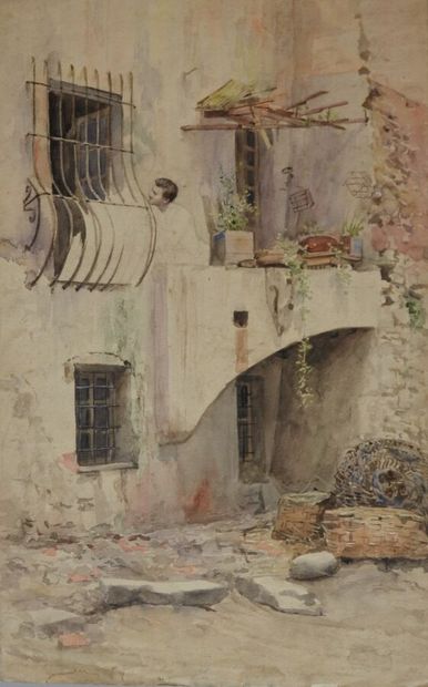 null Jules GIRARDET (1856-1938)

"Cour au prétendant"

aquarelle sur papier , non...