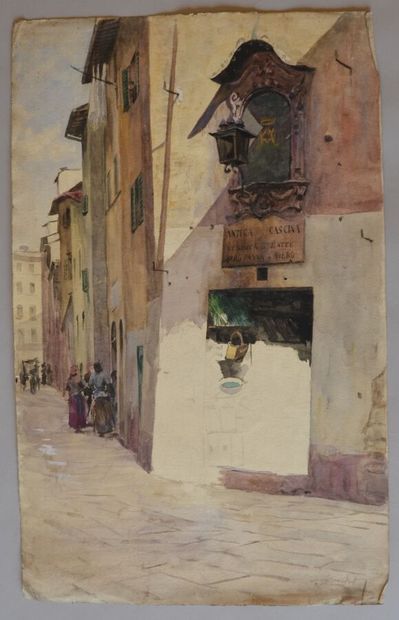 null Jules GIRARDET (1856-1938)

"Esquisse de vue de village italien"

aquarelle...