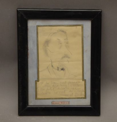 null André WAL (XXe siècle)

Portrait d'homme à la moustache 

Crayon sur papier....