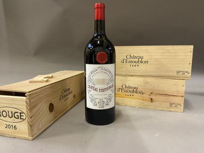null 3 magnums : Château D'ESTOUBLON 2016 Les Baux de Provence Wooden boxes