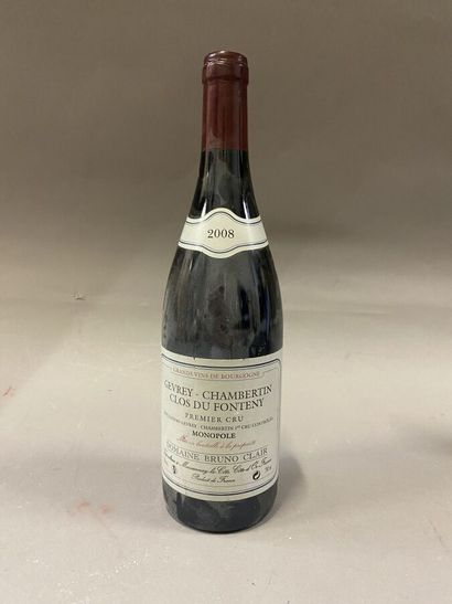 null 8 bottles : GEVREY CHAMBERTIN 1er Cru Clos du Fontenay 2008 Domaine Bruno Clair...