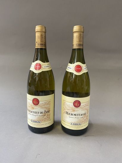 null 10 bouteilles : 6 bts : CHÂTEAU NEUF DU PAPE 2018 E.Guigal
2 bts : HERMITAGE...