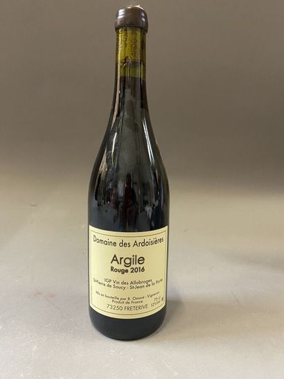 null 5 bottles : ARGILE 2016 Domaine des Ardoisières red