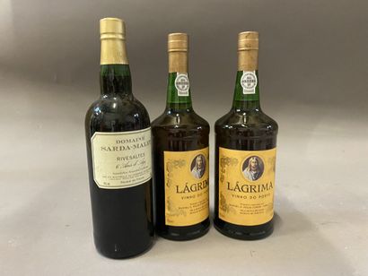 null 3 bouteilles : 1 Rivesaltes 6 ans d'Age Domaine Sarda Mallet et 2 bts de Porto...