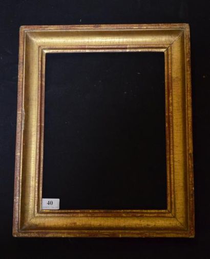 null Gorge en bois mouluré et doré Epoque Louis XVI 25,2 x 33 cm - Profil: 5,2 cm...
