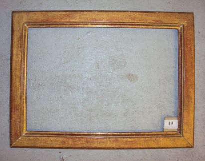 null Baguette plate en bois mouluré et doré Epoque Louis XVI (modifiée dans ses dimensions)...