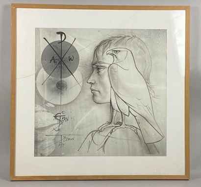 null TREMOIS Pierre-Yves 
The Saint Jean
Ink on paper signed and dated 1975 lower...
