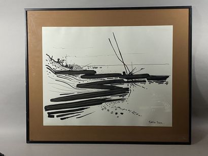 null PIERRE Matthieu ?
Shipyard
Ink on paper signed lower right
51 x 66, 5 cm