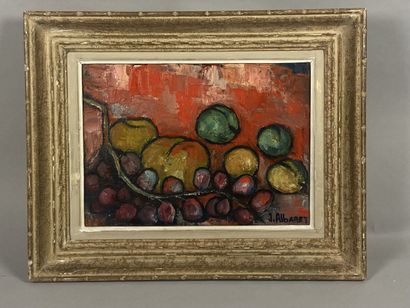 null ALBARET Jean (1920-1995)
Still life with fruits
Oil on canvas signed lower right
24...