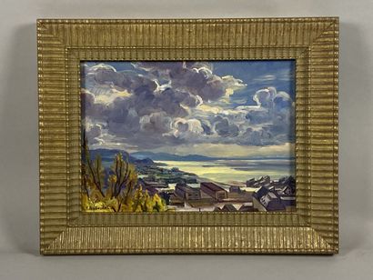 null BABOULET
Clouds over DEAUVILLE
Oil on canvas signed lower left and titled on...