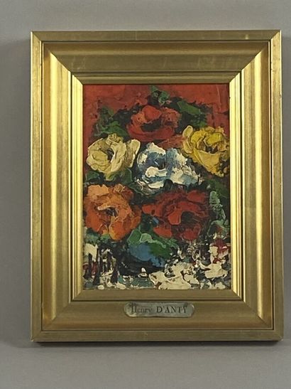null D'ANTY Henry (1910-1998)
"Bouquet of anemone"
Oil on canvas signed lower left
21.5...