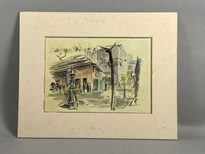 null BALDI Pierre (1919-2022)
The flower market
Watercolor and ink on paper signed,...