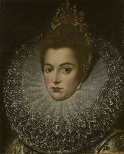 null POURBUS Frans II dit le Jeune (Ecole de)
1569 - 1622
Portrait d'Isabelle Claire...