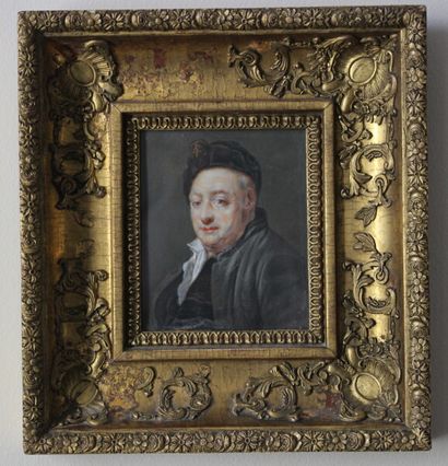 null ISABEY Jean Baptiste (Ecole de) 1767 - 1855
Portrait du peintre Etienne Jeaurat
Miniature...