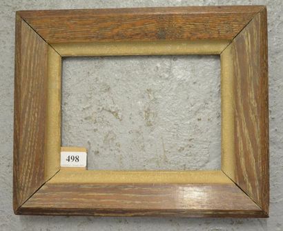 null Cadre en chêne mouluré et cerusé, blanchi à la vue Circa 1950 16,2 x 22,5 cm...
