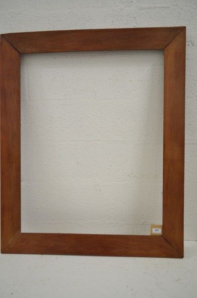 null Cadre en placage d'acajou Circa 1920 64,5 x 82 cm - Profil: 7,5 cm
