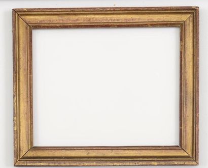 null Baguette en bois mouluré et doré. Epoque Louis XVI. 15,4 x 18,7 cm - Profil:...