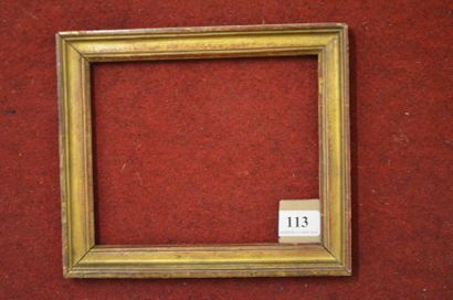 null Baguette en bois mouluré et doré. Epoque Louis XVI. 15,4 x 18,7 cm - Profil:...