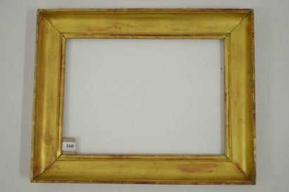 null Gorge en bois mouluré et doré. Début du XIXème siècle. 29 x 40 cm - Profil:...