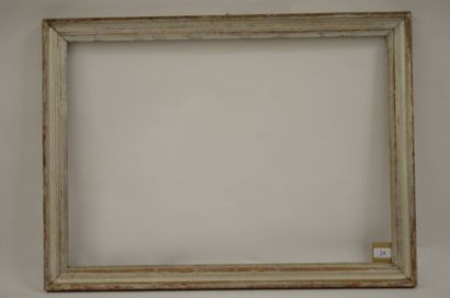 null Baguette en bois mouluré et argenté. Espagne, XIXème siècle. 50 x 71,5 cm -...