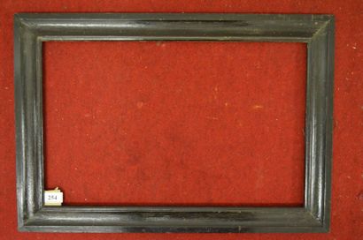 null Cadre en bois mouluré et noirci. Italie, XVIIIème siècle. 34 x 53,8 cm - Profil:...