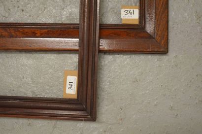 null Deux cadres en acajou mouluré. XIXème siècle. 35,2 x 48,1 cm - Profil: 4,3 cm....