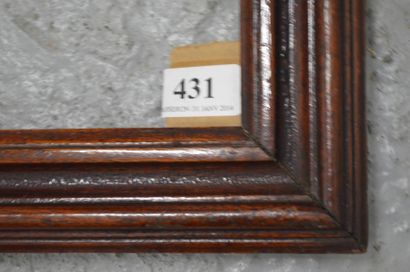 null Cadre en acajou mouluré. XIXème siècle. 32,4 x 59,9 cm - Profil: 5,5 cm
