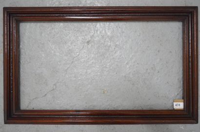 null Cadre en acajou mouluré. XIXème siècle. 32,4 x 59,9 cm - Profil: 5,5 cm